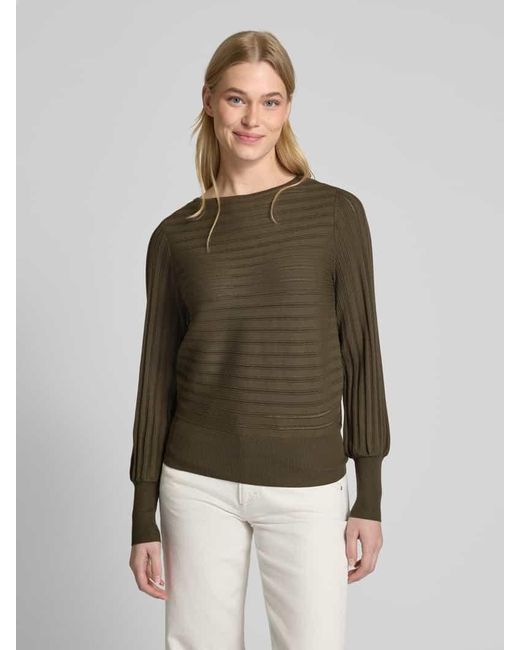 Zero Green Strickpullover mit Rundhalsausschnitt