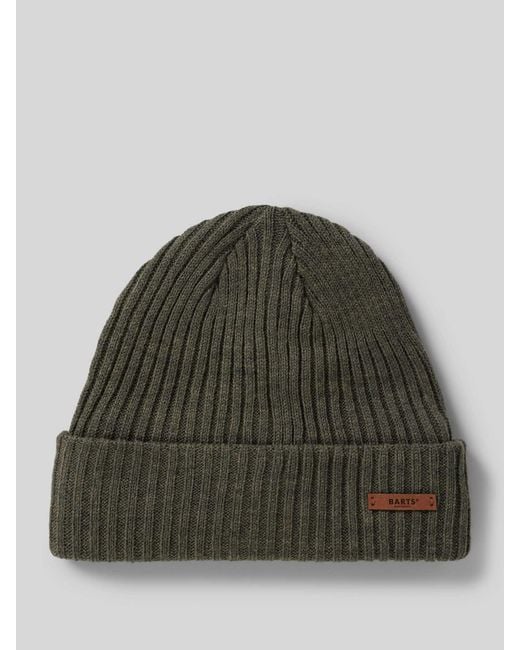 Barts Beanie Met Labeldetail, Model 'Wilbert' in het Green voor heren