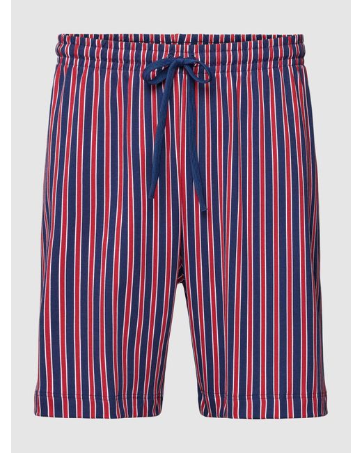Mey Loose Fit Pyjama-Shorts mit Streifenmuster in Purple für Herren