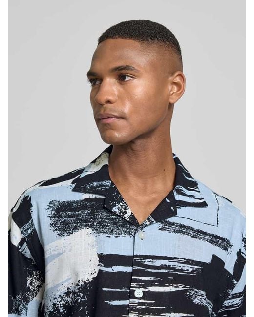 JAKE*S STUDIO MEN Regular Fit Freizeithemd Aus Viskose-Leinen-Mix in Multicolor für Herren
