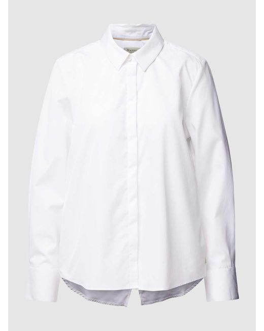 maerz muenchen White Bluse mit verdeckter Knopfleiste