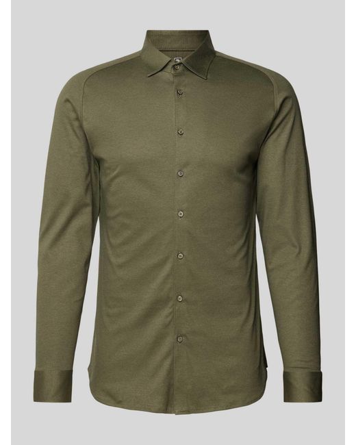 DESOTO Slim Fit Zakelijk Overhemd Met Kentkraag in het Green voor heren