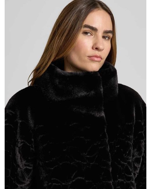Marc Cain Black Jacke mit Kunstfellbesatz