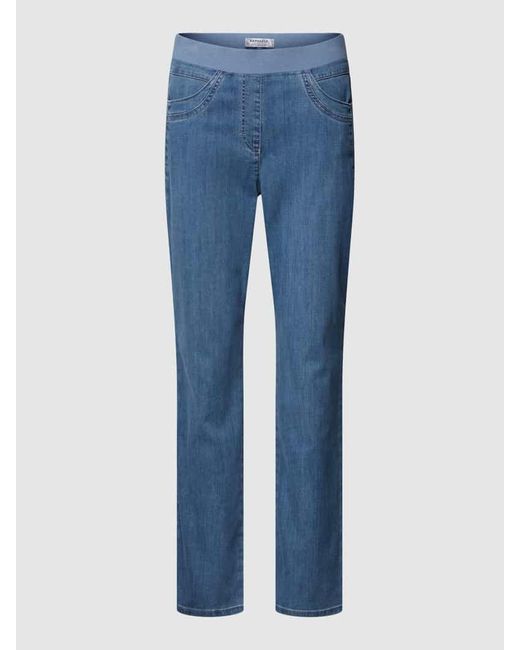 RAPHAELA by BRAX Blue Slim Fit Jeans mit elastischem Bund Modell 'Pamina Fun'