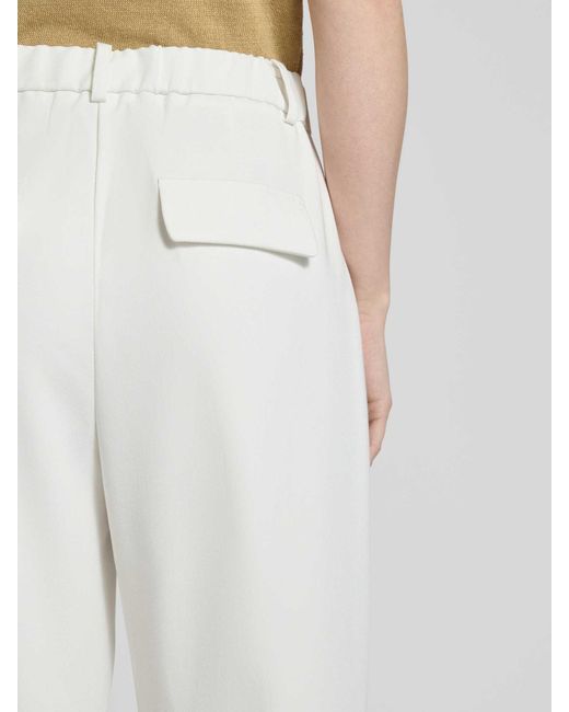 B.Young Tapered Fit Stoffen Broek Met Verkort Model, Model 'Deceri' in het White