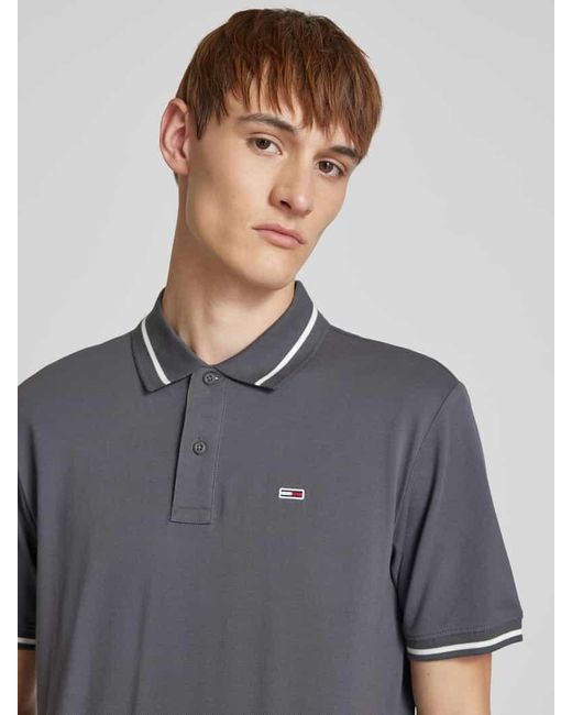 Tommy Hilfiger Regular Fit Poloshirt aus reiner Baumwolle in Gray für Herren