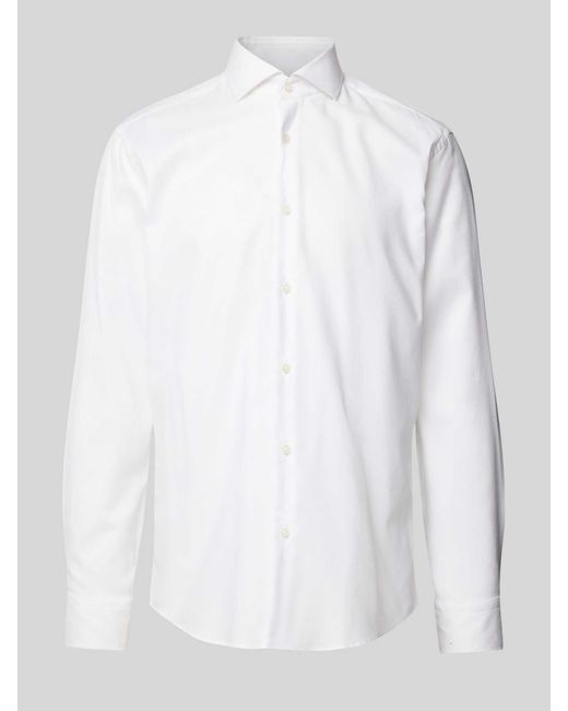 Boss Regular Fit Zakelijk Overhemd Met Haaikraag in het White voor heren