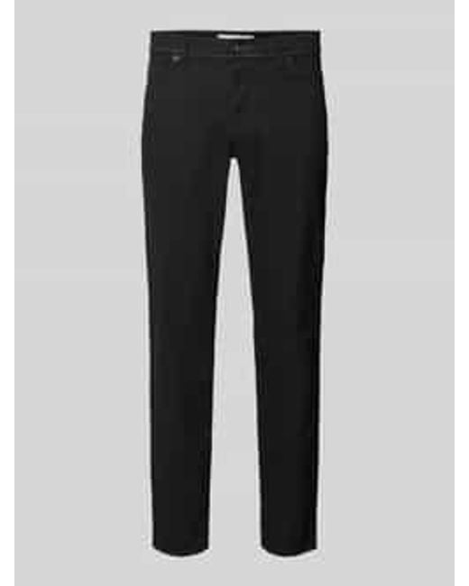Brax Broek Met Labelpatch, Model 'Cadiz' in het Black voor heren