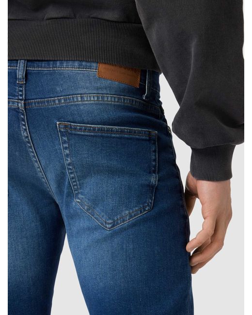 Only & Sons Slim Fit Jeans Met Labelpatch in het Blue voor heren