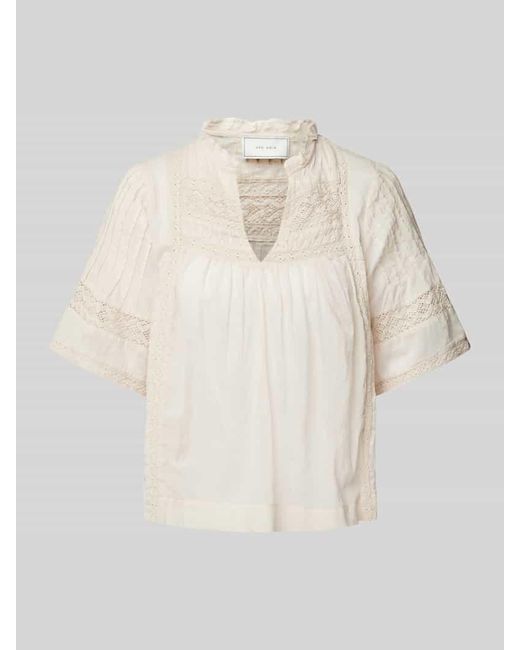 Neo Noir Natural Relaxed Fit Bluse Mit Häkelspitze Modell 'Siama'