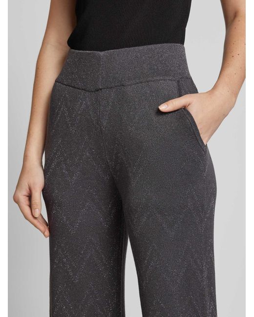 Freequent Stoffen Broek Met Elastische Band, Model 'Anilux' in het Gray