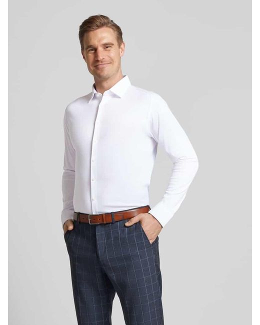 DESOTO Slim Fit Business-Hemd mit Kentkragen in White für Herren