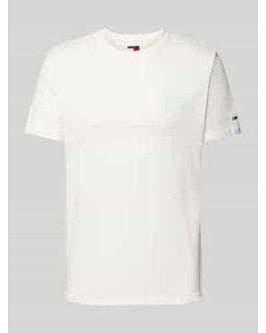 Tommy Hilfiger Regular Fit T-shirt Van Puur Katoen Met Labelopschrift in het White voor heren