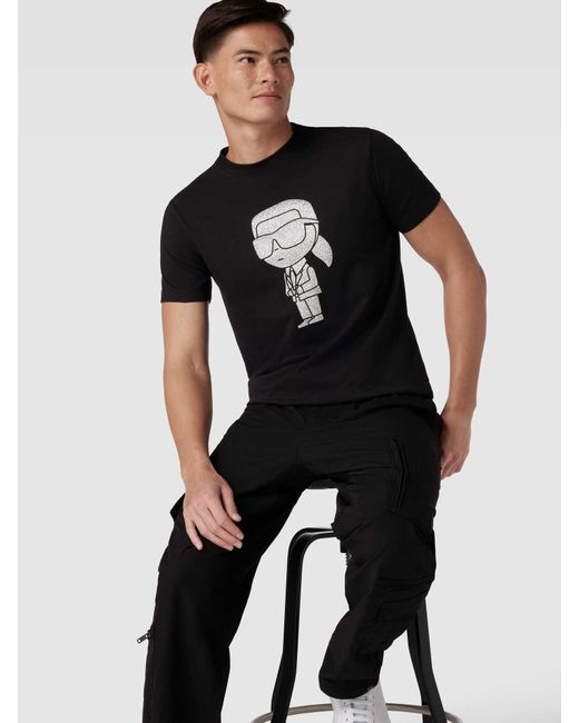 Karl Lagerfeld T-Shirt mit Label-Detail in Black für Herren