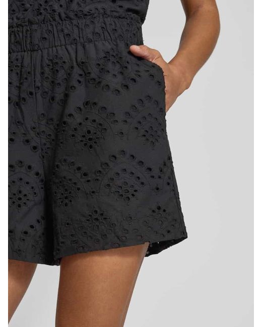 Pieces Black Regular Fit Shorts aus reiner Baumwolle Modell 'VILDE'