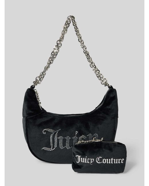 Juicy Couture Black Hobo Bag mit Ziersteinbesatz Modell 'KIMBERLY'