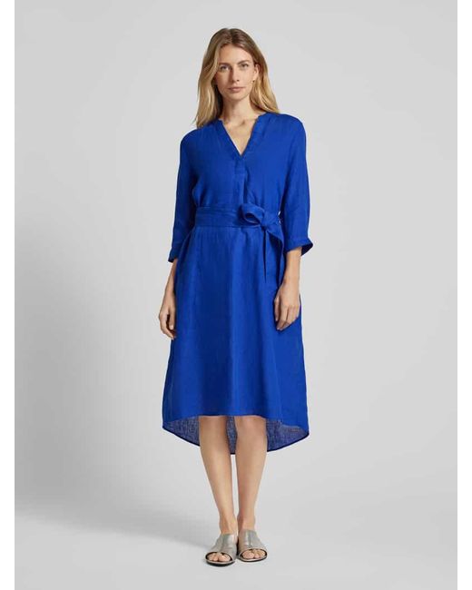 Seidensticker Blue Leinenkleid mit Bindegürtel Modell 'Washer!'