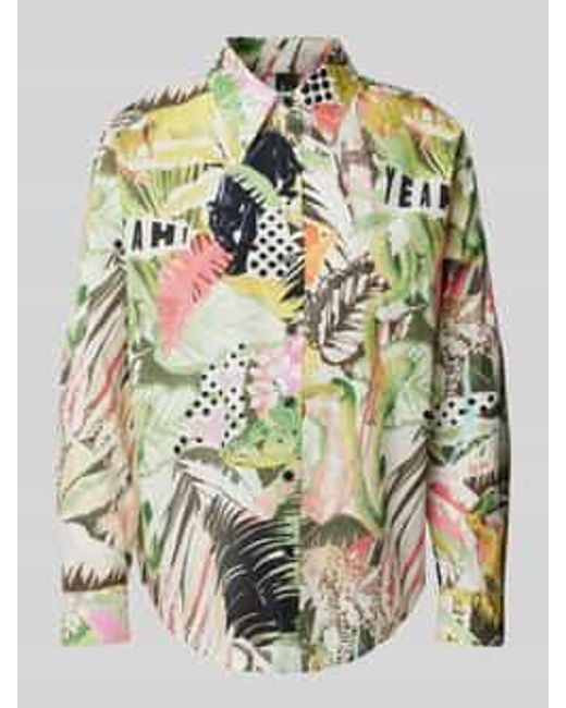 Marc Cain Regular Fit Overhemdblouse Met Manchetten in het Multicolor
