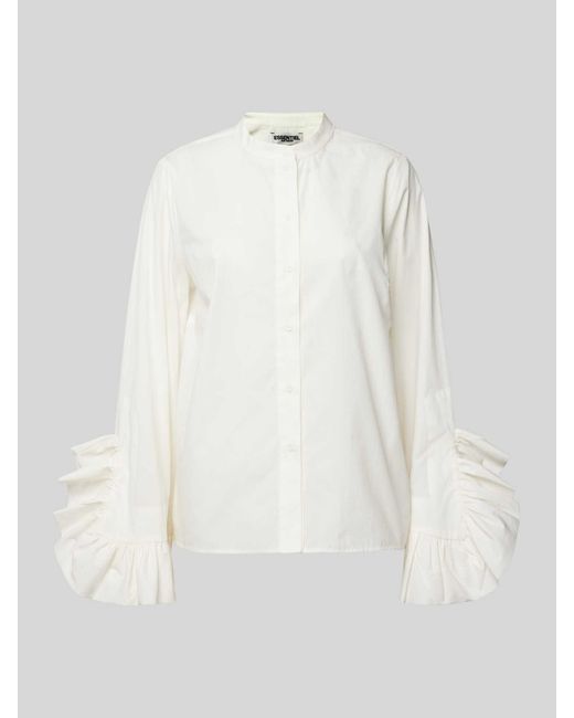 Essentiel Antwerp Overhemdblouse Met Volants in het White