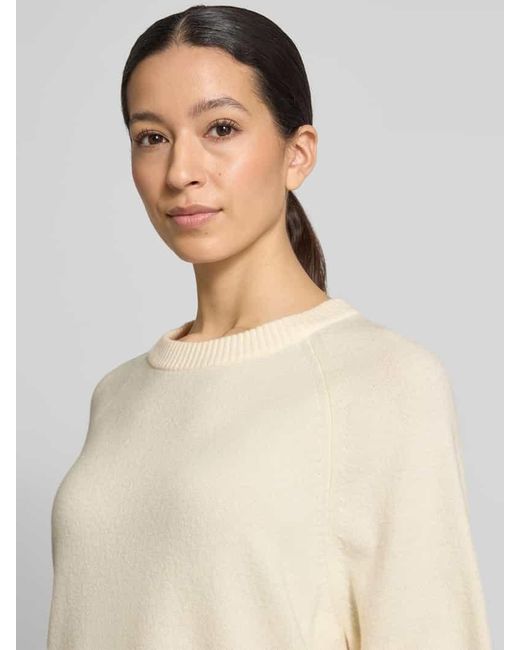 Comma, Natural Strickpullover mit 1/2-Arm