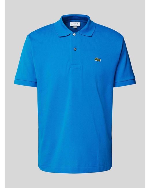 Lacoste Classic Fit Poloshirt Met Labeldetail in het Blue voor heren