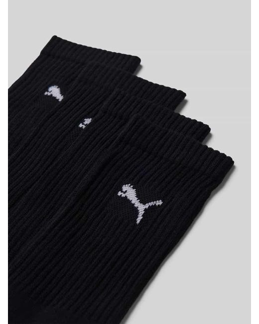 PUMA Socken mit Label-Detail im 4er-Pack in Black für Herren