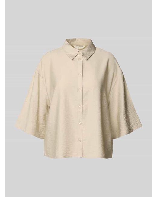 MSCH Copenhagen Natural Relaxed Fit Bluse in Crinkle-Optik Modell 'Nyla Amabella'