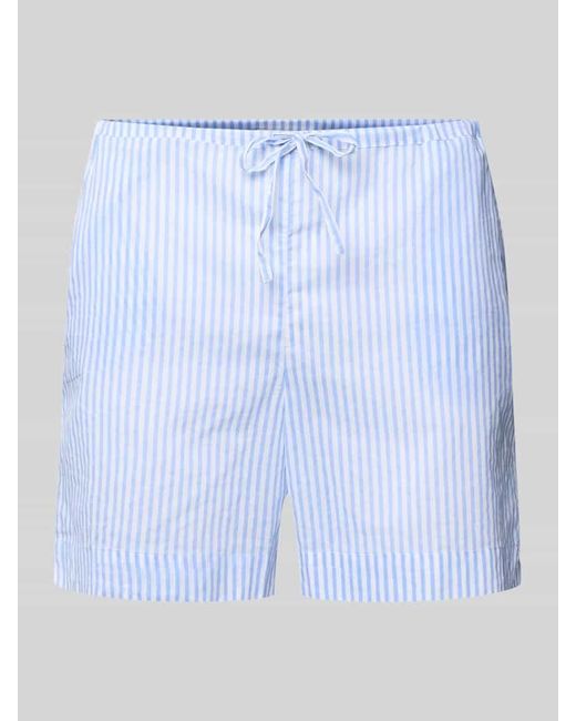 Christian Berg Women Blue Pyjama-Shorts mit elastischem Bund und Eingrifftaschen