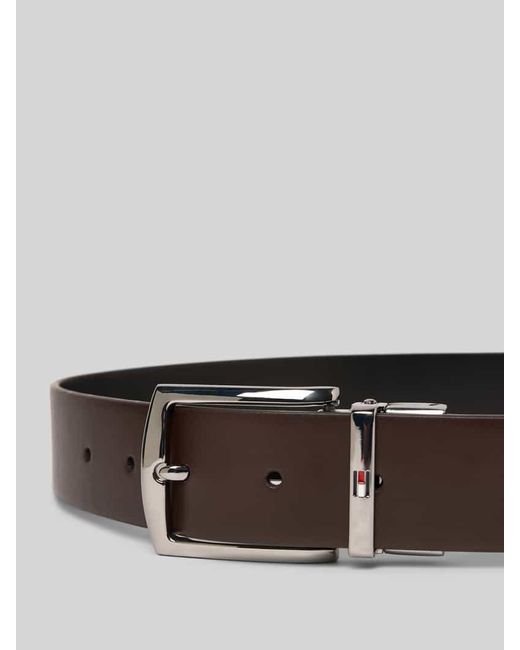 Tommy Hilfiger Ledergürtel mit Logo-Prägung in Brown für Herren