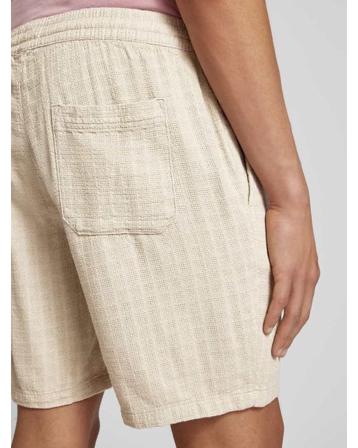 Only & Sons Loose Fit Shorts mit Strukturmuster Modell 'TEL' in Natural für Herren