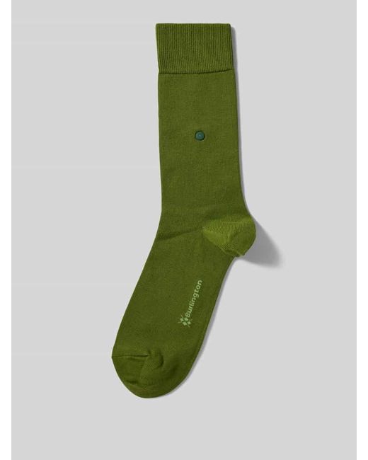 Burlington Socken mit Label-Schriftzug Modell 'Lord' in Green für Herren