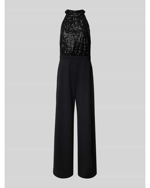 Swing Black Jumpsuit Mit Paillettenbesatz