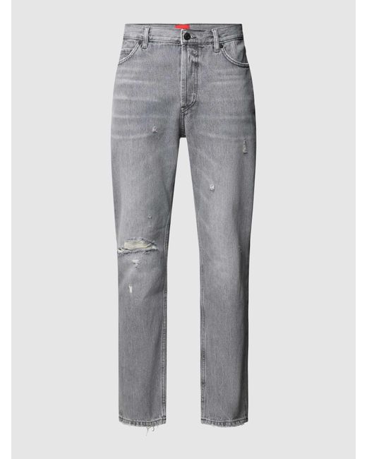 HUGO Tapered Fit Jeans in het Gray voor heren