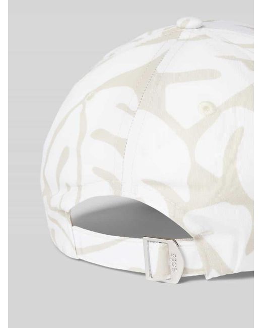 Boss Basecap mit Allover-Muster Modell 'Zed' in White für Herren
