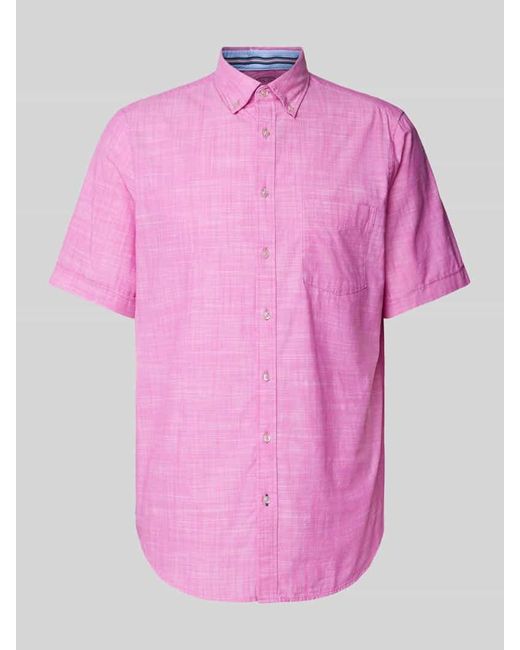 Christian Berg Men Freizeithemd mit Button-Down-Kragen in Pink für Herren