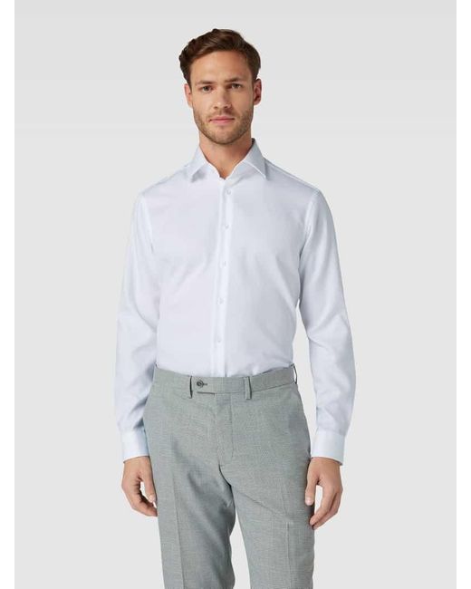 Christian Berg Men Regular Fit Business-Hemd mit Kentkragen in White für Herren