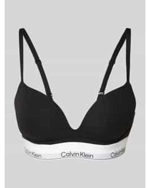 Calvin Klein Push-Up-Bh Met Label in het Black
