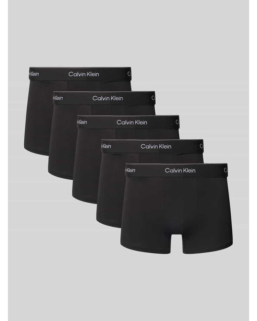 Calvin Klein Trunks mit Label-Bund im 5er-Pack in Black für Herren