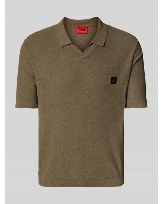 HUGO Regular Fit Poloshirt mit Label-Badge Modell 'Shiplom' in Green für Herren