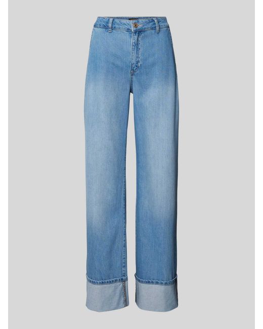 MORE&MORE Relaxed Fit Jeans Met Steekzakken Opzij in het Blue