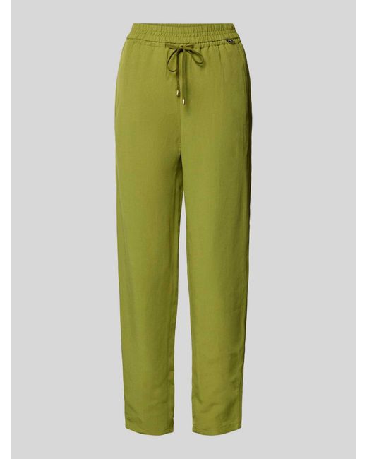 Marc Cain Tapered Fit Stoffen Broek Met Tunnelkoord in het Green