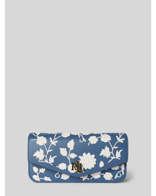 Lauren by Ralph Lauren Clutch Van Echt Leer in het Blue