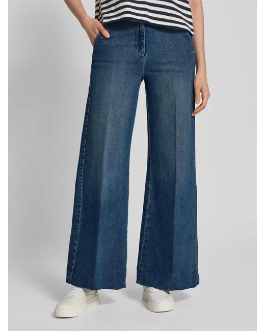Stefanel Blue Wide Leg Jeans mit Eingrifftaschen