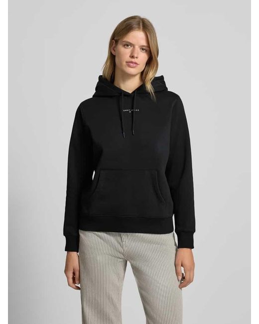 Tommy Hilfiger Black Regular Fit Hoodie aus Baumwoll-Mix