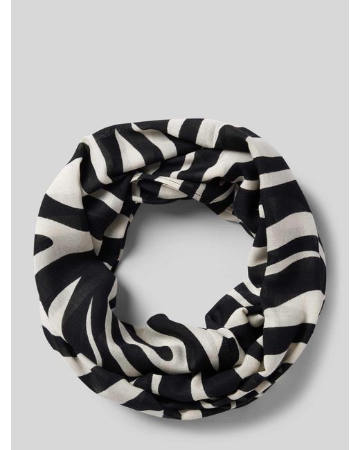 S.oliver Loop-Schal mit Animal-Print in Black für Herren
