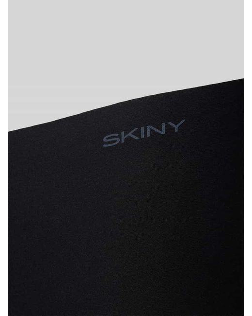 SKINY Black Slip mit gewellten Abschlüssen