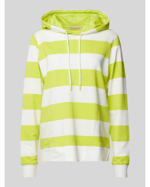 Smith & Soul Hoodie Met Streepmotief in het Yellow