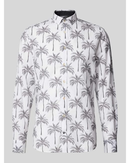 COLOURS & SONS Regular Fit Vrijetijdsoverhemd Met Kentkraag in het Gray voor heren