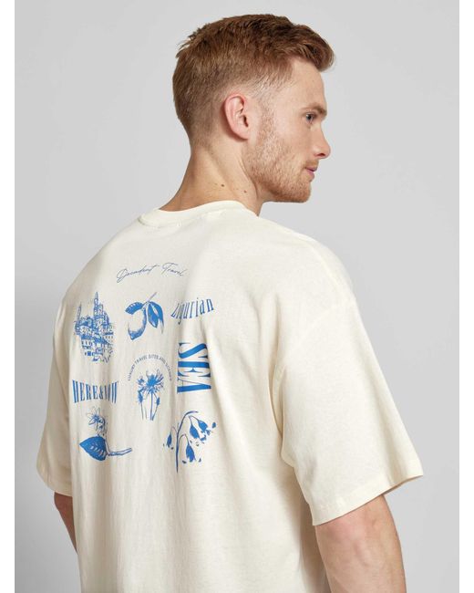 SELECTED Oversized T-shirt Met Labelprint in het White voor heren