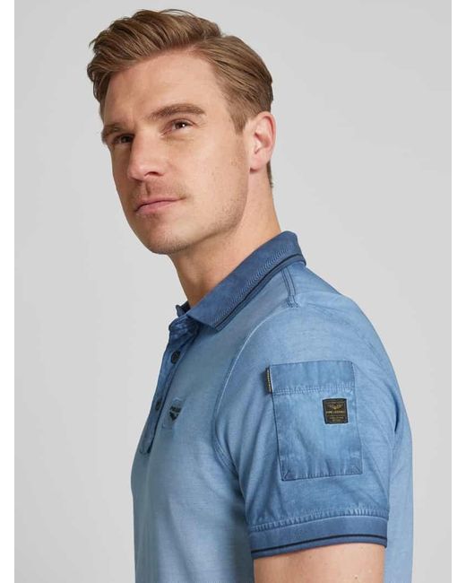 PME LEGEND Poloshirt mit Label-Stitching in Blue für Herren
